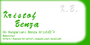 kristof benza business card